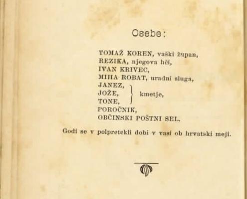 Besedilo je leta 1904 priredil Fran Govekar, urednik zbirke Talija.