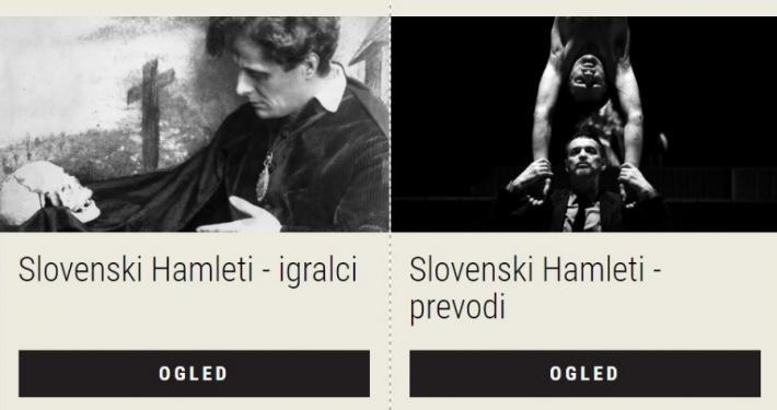 Razstava Slovenski Hamleti predstavlja triindvajset slovenskih Hamletov, ki so Shakespearovega kraljeviča Danskega interpretirali v dvaindvajsetih slovenskih uprizoritvah.