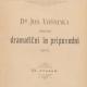 Josip Vošnjak: Zbrani dramatični in pripovedni spisi, 1868