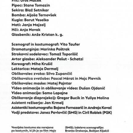 Butnskala, gledališki list (zasedba)