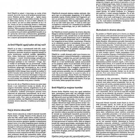 Gledališki list Butnskala - Matevž Rudolf: Absurd? Absurd! (Gledališki list Prešernovega gledališča Kranj in Slovenskega mladinskega gledališča 2015/16, str. 18)