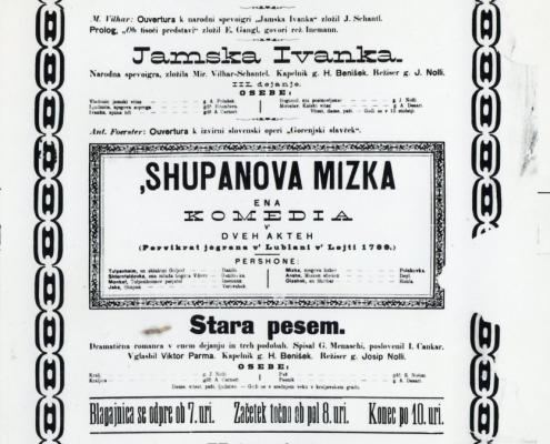 Letak Županovova Micika iz leta 1900