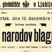 Ivan Cankar: Za narodov blagor, 1906, izsek iz plakata