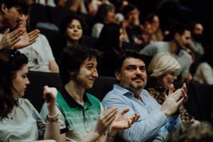 Dan nominirancev 2024 – nagrada Slavka Gruma, 8. aprila 2024 v Veliki gledališki dvorani UL AGRFT. Foto: Maša Pirc/Prešernovo Gledališče Kranj.