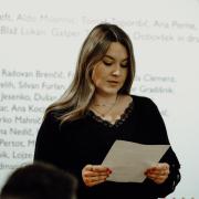 Dan nominirancev 2024 – nagrada za mladega dramatika, 2. aprila 2024 v Slovenskem gledališkem inštitutu. Foto: Maša Pirc/Prešernovo Gledališče Kranj.