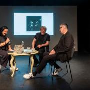 Pogovor o gledališki fotografiji na 59. Festivalu Borštnikovo srečanje. Petek, 7. junija 2024, Mali oder SNG Maribor. Foto: Boštjan Lah.