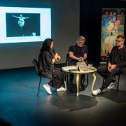 Pogovor o gledališki fotografiji na 59. Festivalu Borštnikovo srečanje. Petek, 7. junija 2024, Mali oder SNG Maribor. Foto: Boštjan Lah.