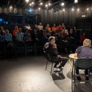 Pogovor o gledališki fotografiji na 59. Festivalu Borštnikovo srečanje. Petek, 7. junija 2024, Mali oder SNG Maribor. Foto: Boštjan Lah.