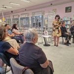 Odprtje razstave Cveta Mirnik: kostumografinja in njen svet v Občinski knjižnici Žalec, 17. junija 2026. Foto: Tanja Pilih / Medobčinska splošna knjižnica Žalec.